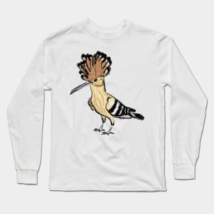 Artwork of an Eurasian Hoopoe Bird I Long Sleeve T-Shirt